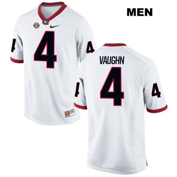 Georgia Bulldogs Men's Sam Vaughn #4 NCAA Authentic White Nike Stitched College Football Jersey UAZ5356SC